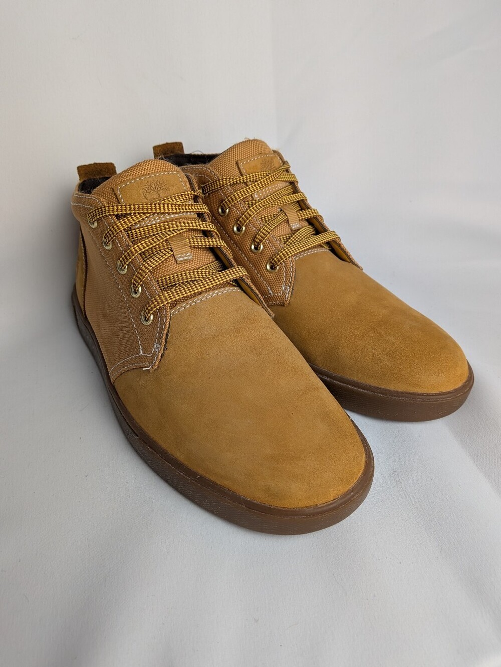 TIMBERLAND Groveton LTT Wheat Men Shoes Size 8.5 Suede Leather Lace Up Closure